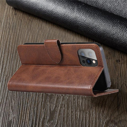 Brown Wallet Leather Flip Case Cover For iPhone 7 8 6 6S Plus X 11 12 13 Pro XS Max XR - Aimall