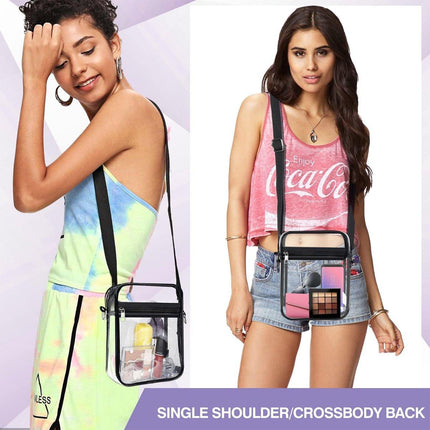 Transparent Crossbody Bag Clear Stylish Handbag for Men and Women Daily Use