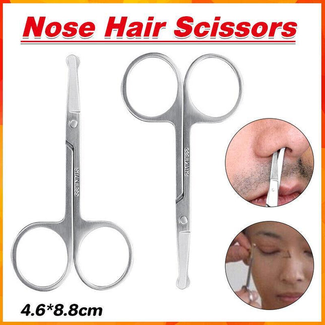 Korean Made Nose Hair Remover Stainless Steel Scissors Trimmer Safety Clipper - Aimall