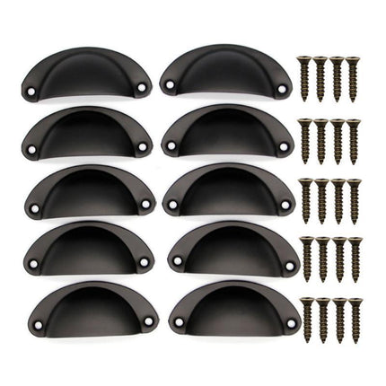 30X Modern Cup Cabinet Handle Knob Drawer Furniture Door Pull Shell Cupboard - Aimall