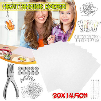 DIY Creative Craft 182 Heat Shrink Plastic Sheet Kit Blank Shrink Film Art Paper - Aimall