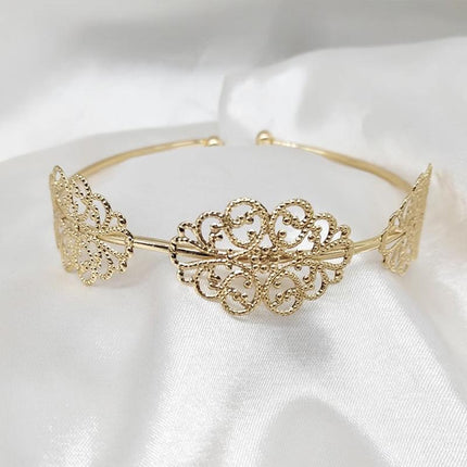 Women Upper Arm Cuff Armband Adjustable Jewelry Bracelet Minimalist Bangle Gift - Aimall