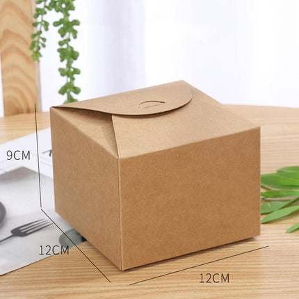 100x Kraft Paper  Party Wedding Favour  Bomboniere Candy Boxes 9*9 12*12cm Aimall