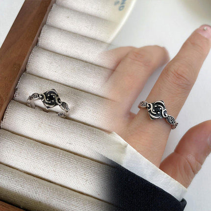 Non-Fading Hip Hop Open Ring for Girls Stylish Adjustable Fashion Jewelry