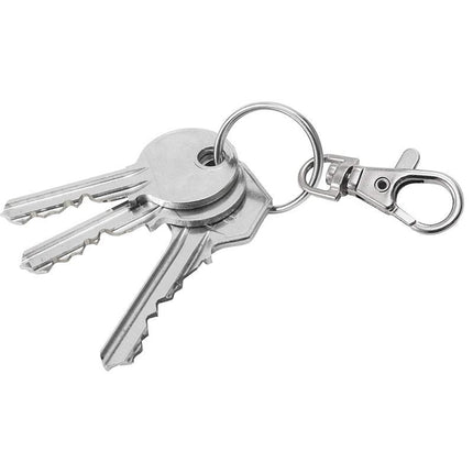 20X Swivel Lobster Clasp Clips Hook Alloy Key Ring Split Keychain Durable - Aimall