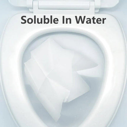 50pcs Dissolvable Disposable Toilet Paper Travel Hotel Portable Toilet Pads