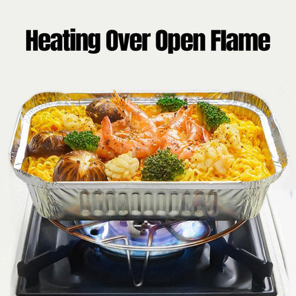 125PCS Disposable Quadrate Tin Foil Pans Oven Grill Safe Non-Stick Baking Trays