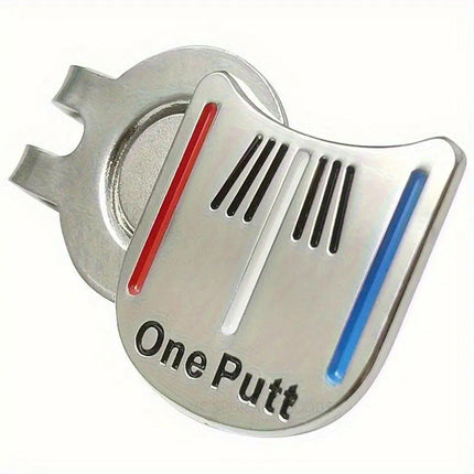 Golf Ball Marker Metal With Hat Clip Golf Training Aid Outdoor Sport Aiming Tool