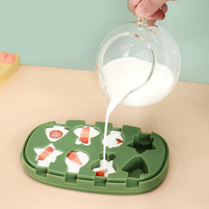 Ice Cube Mold with Lid Home Ice Storage Box Tray Silicone Ice Maker Molds