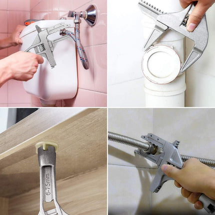 23CM Mini Adjustable Wrench Multi Functional Tool for Sink Bathroom Tubing Tool