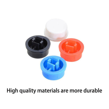 25Pcs Round Tap Switch Buttons with Key Cap Replacement Parts for Home Appliance