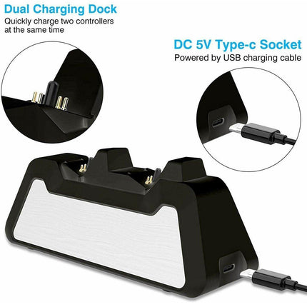 PS5 Controller Charger Fast Charging Dock Dual Charge Station for PlayStation 5