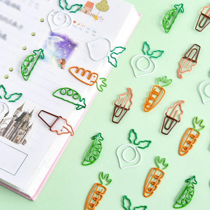 10x Colorful fruit Note Shape Paper Clips Bookmark Binder Office School Supplies - Aimall