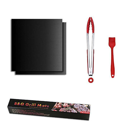 BBQ Grill Mat Reusable Bake Sheet Resistant Teflon Meat Barbecue Non-Stick Party - Aimall