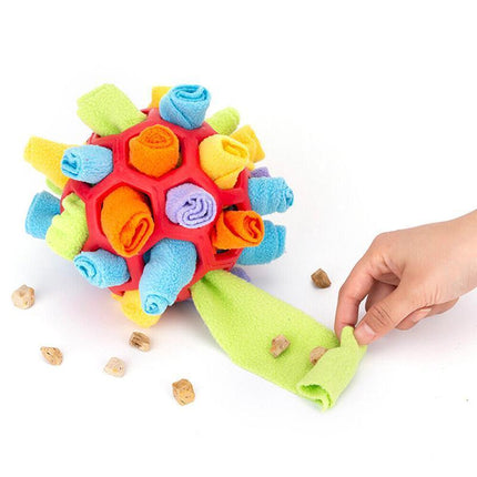 Snuffle Ball Interactive Dog Toy Portable Foraging Skills Slow Feeder Training - Aimall