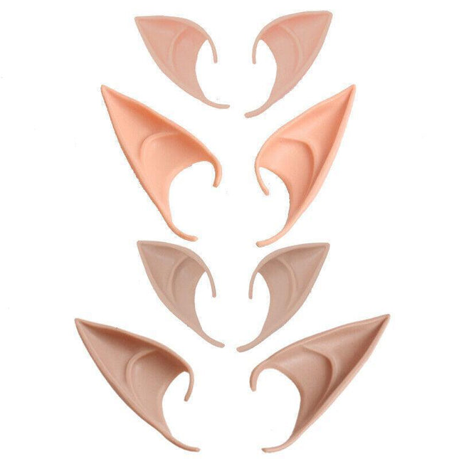 1 Pair Rubber Elf Ears Halloween Costume Cosplay Accessory - Aimall