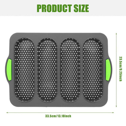 Four-hole Oval Bread Mold Rectangle Non-stick Toast Bread Baking Mold Loaf Pan