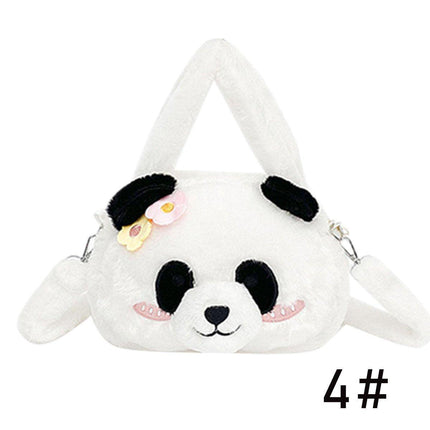 Kids Cartoon Panda Crossbody Bag Plush Ladies Shoulder Bag Cute Panda Design