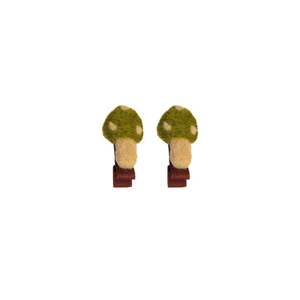 Autumn Winter Mushroom Felt Hair Clip Soft Wool Cute Style Hair Accessories