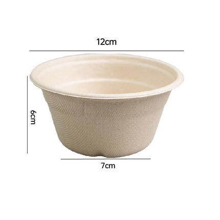 100X Biodegradable Catering Paper Bowls 220ml-450ml Disposable Ice Cream Dessert - Aimall