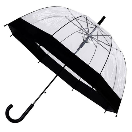 Clear Dome Umbrella Wedding Party Transparent Parasol Handle Waterproof Rain