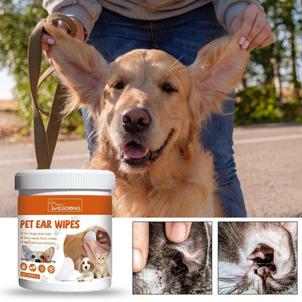 Pet Ear Wipes Gentle Cleaning Deodorizing Mite Removal Ear Wax Care Products