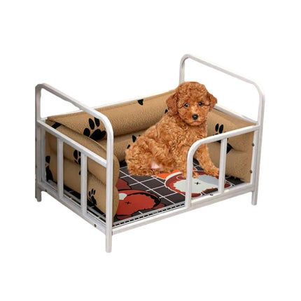 Durable Dog Kennel Bed Frame Raised Pet Bed for Small and Large Dogs Outdoor Use
