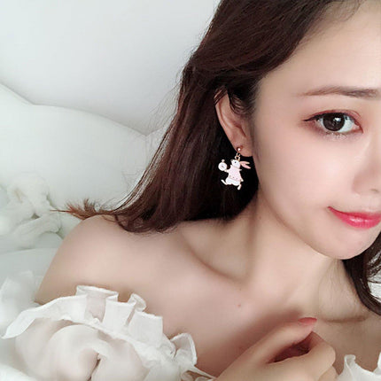 Geometric Cartoon Earrings Cute Fun Fashion Jewelry Gift for Daily Wear