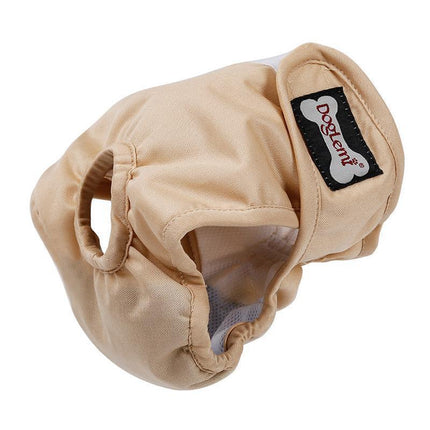 Female Dog Puppy Nappy Diapers Wrap Band Sanitary Pants Underpants XS-XL OZ Beige - Aimall