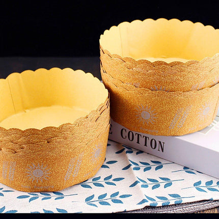 100PCS High Temperature Kraft Paper Bread Cupcake Holder Resistant Paper Cup