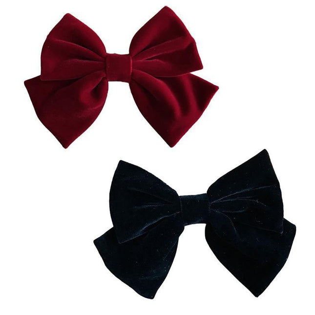 Ornaments Korean Style Hair Clip Hair Clip Women Hair Pins Velvet Bow Barrettes - Aimall