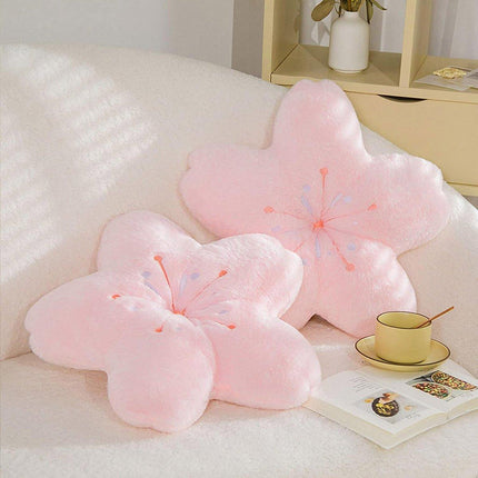 Pink Cherry Blossom Nap Pillow Soft Sleeping Pillow for Office Children Students