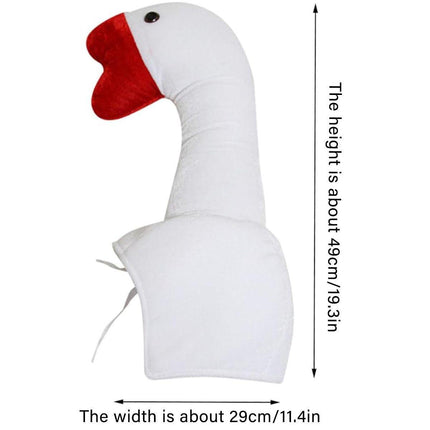 Funny Big White Goose Headgear Costume Hat Quirky Party Props Animal Cosplay