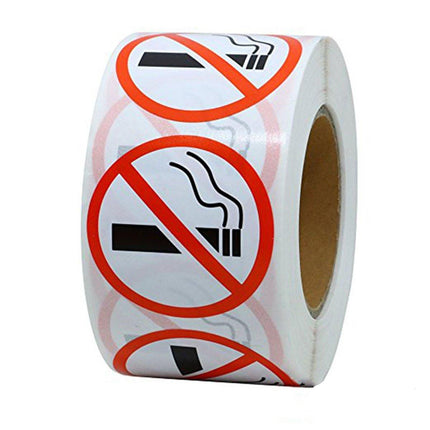 2Rolls Self Adhesive Non Smoking Stickers for Home Office Door Window Decoration