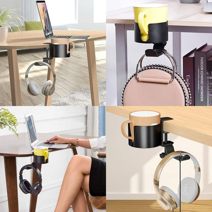 360-degree Rotating Metal Earphone Holder Desk Cup Storage Rack Headphone Stand