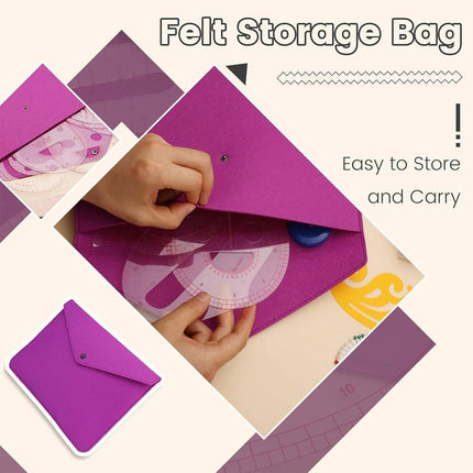 17pcs Sewing Ruler Set Garment Curve Ruler Pattern Making Drawing Tool Kit