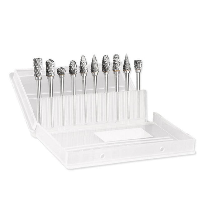10Pcs Tungsten Steel Carbide 6mm Rotary Burr Set for Die Grinder - Aimall