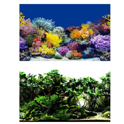 Aquarium Background Fish Tank Wallpaper Double Sided Decoration Sticker Paper