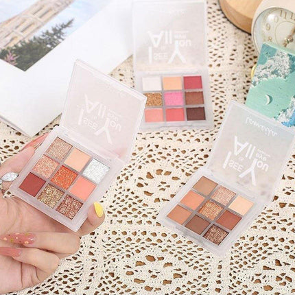 Nine Colour Eyeshadow Palette Tray Makeup Compact Travel Size Cosmetic