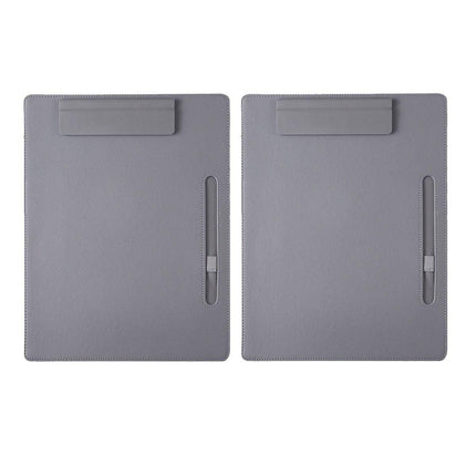 2pcs Leather Clipboard Conference File Holder Hotel Menu Pad Durable Board Clip