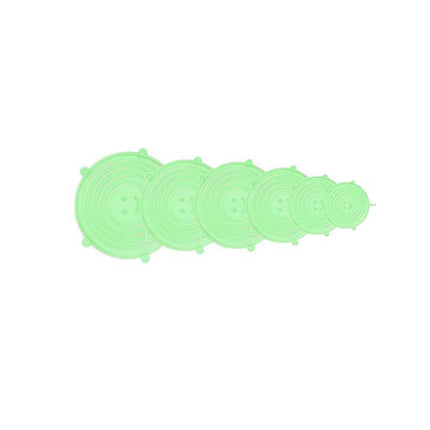 6PCS Stretch Reusable Silicone Food Saver Cover Seal Insta Lids Bowl Wraps - Aimall