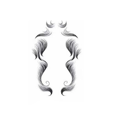 Baby Hair Tattoo Stickers Black Hairline Edge Decals Curly Women Stickers Fringe - Aimall