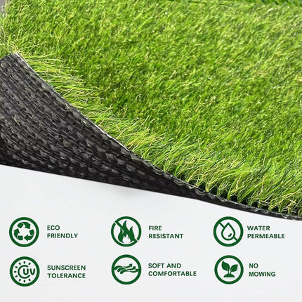 10SQM Artificial Grass Synthetic Turf Lawn 2x5m Fake Plant Plastic 30mm Height