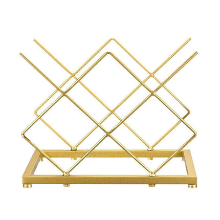Iron Gold Wine Rack Home Storage Red Wine Rack Organizer Modern Wine Display