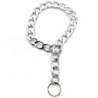 Dog Chain Collar Heavy Duty Choker Double Pet Slip Check Twist Link Chrome Chain Silver - Aimall