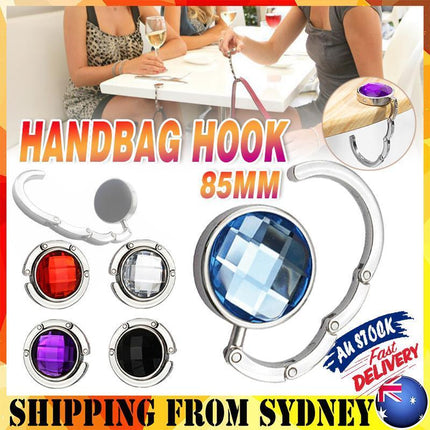 Portable Alloy Folding Table Hanger Foldable Purse Bag Holder Handbag Hook - Aimall