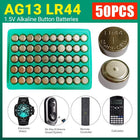 50PCS LR44 Battery AG13 A76 Button Cell Batteries Tray Pack Cell Battery NEW - Aimall