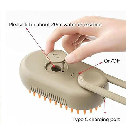 Mango Pet Massage Comb Spray Brush for Dogs Cats Grooming Shedding Detangler
