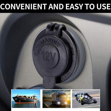 2PCS Waterproof 12V Car Truck Boat Cigarette Lighter Socket Power Adapter Outlet - Aimall