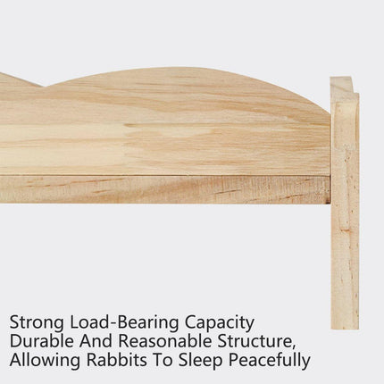 Wooden Rabbit Bed Small Animal Pet Cot Durable Sleeping Platform for Indoor Use